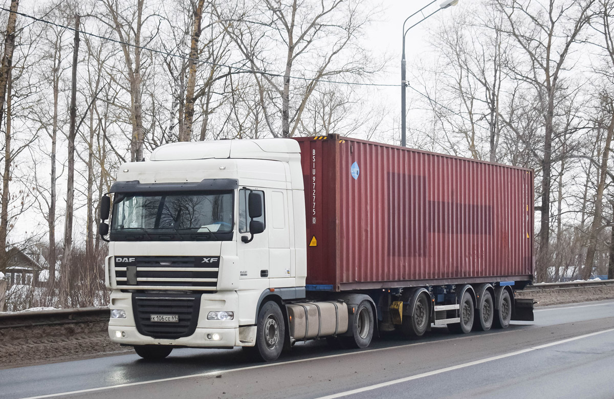 Тверская область, № К 106 СЕ 69 — DAF XF105 FT