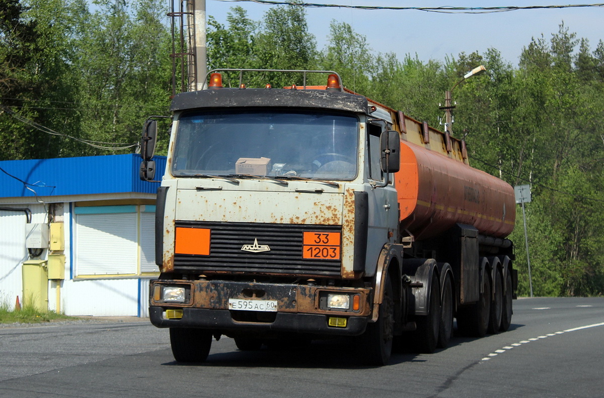 Псковская область, № Е 595 АС 60 — МАЗ-64229