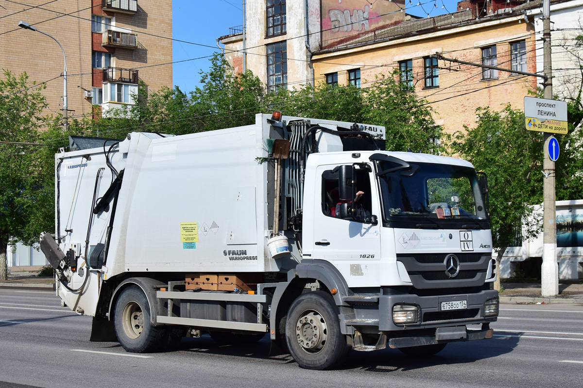 Волгоградская область, № Е 758 ОО 134 — Mercedes-Benz Axor 1826 [Z9M]