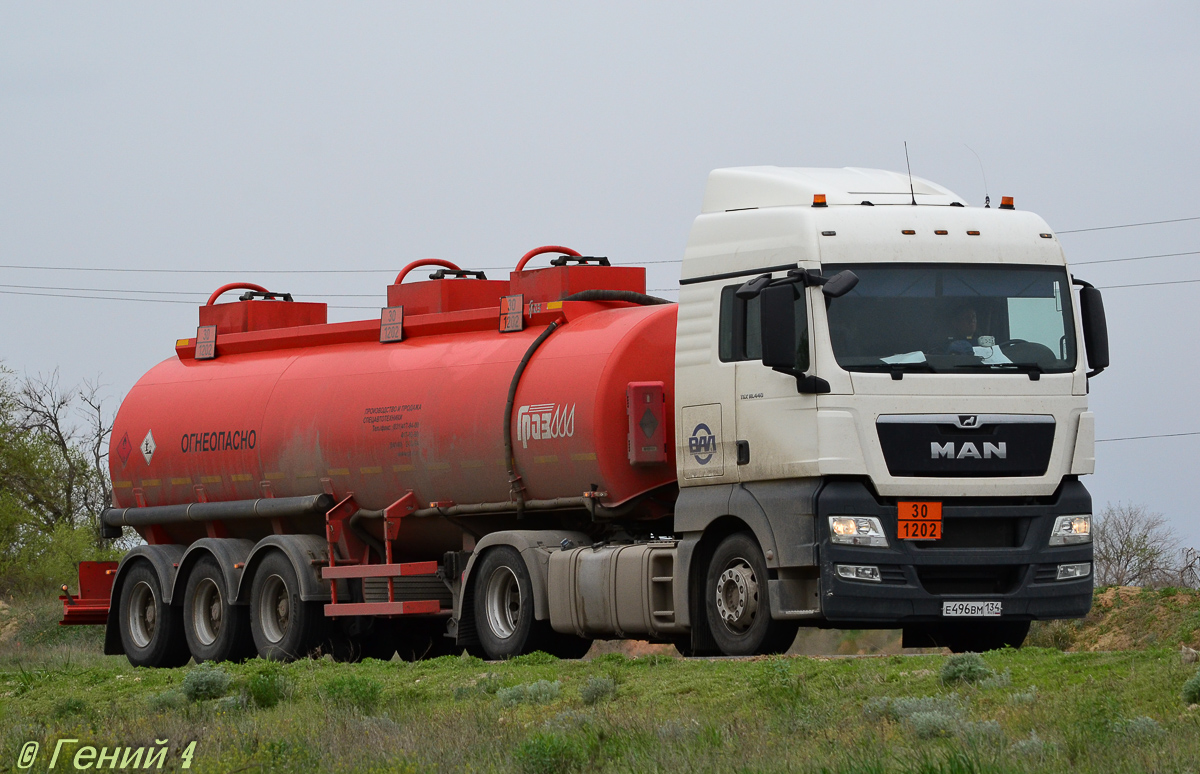 Волгоградская область, № Е 496 ВМ 134 — MAN TGX ('2007) 18.440