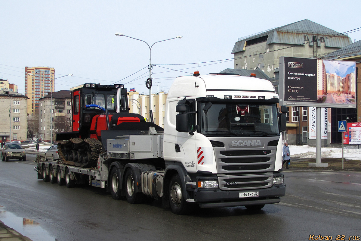 Алтайский край, № Р 141 ХС 22 — Scania ('2016) G440; Алтайский край, № АР 1702 22 — Meusburger Новтрак (общая модель) [X4T]; Алтайский край — Новая спецтехника