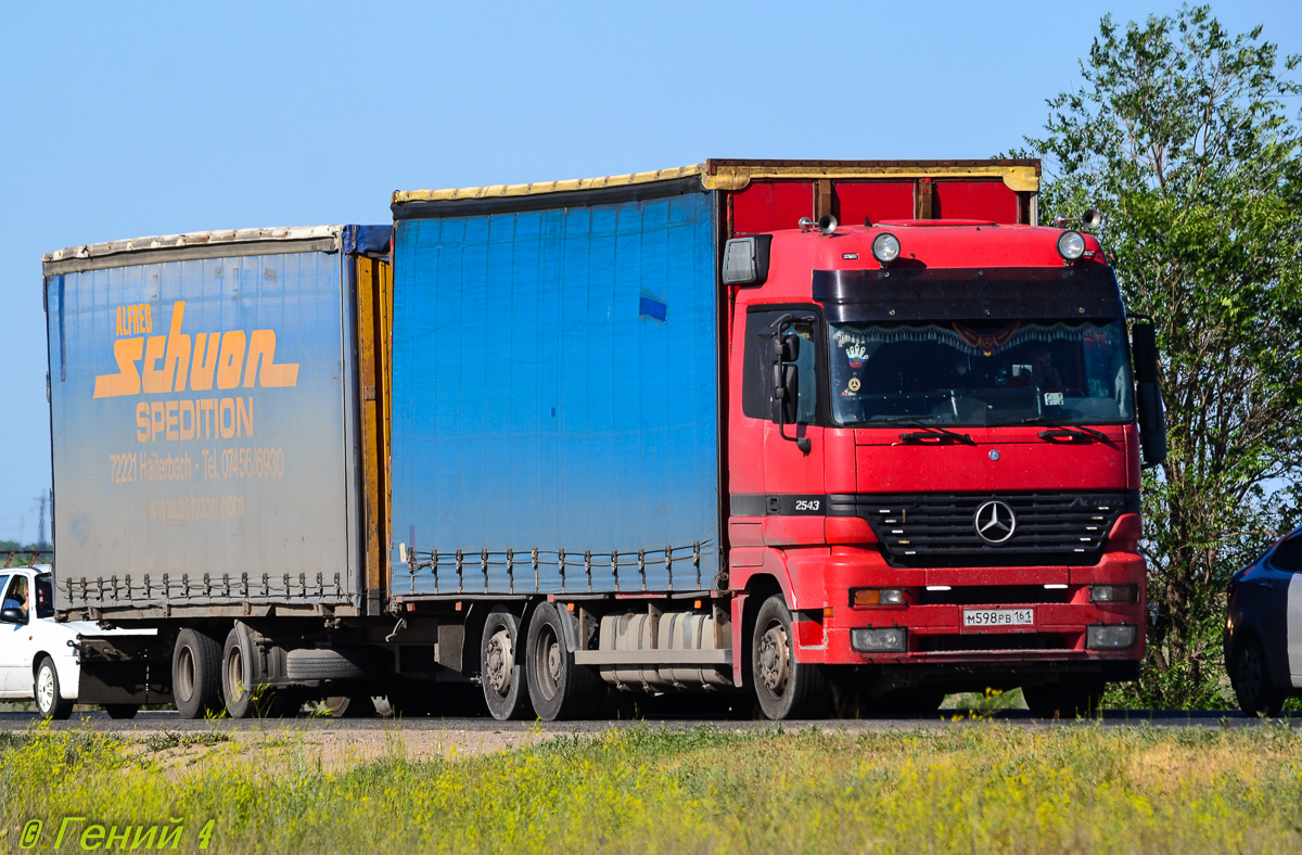 Ростовская область, № М 598 РВ 161 — Mercedes-Benz Actros ('1997) 2543