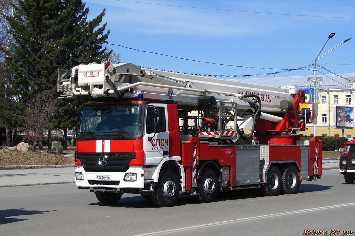 Алтайский край, № Т 222 МК 22 — Mercedes-Benz Actros ('2003); Алтайский край — День пожарной охраны 2021