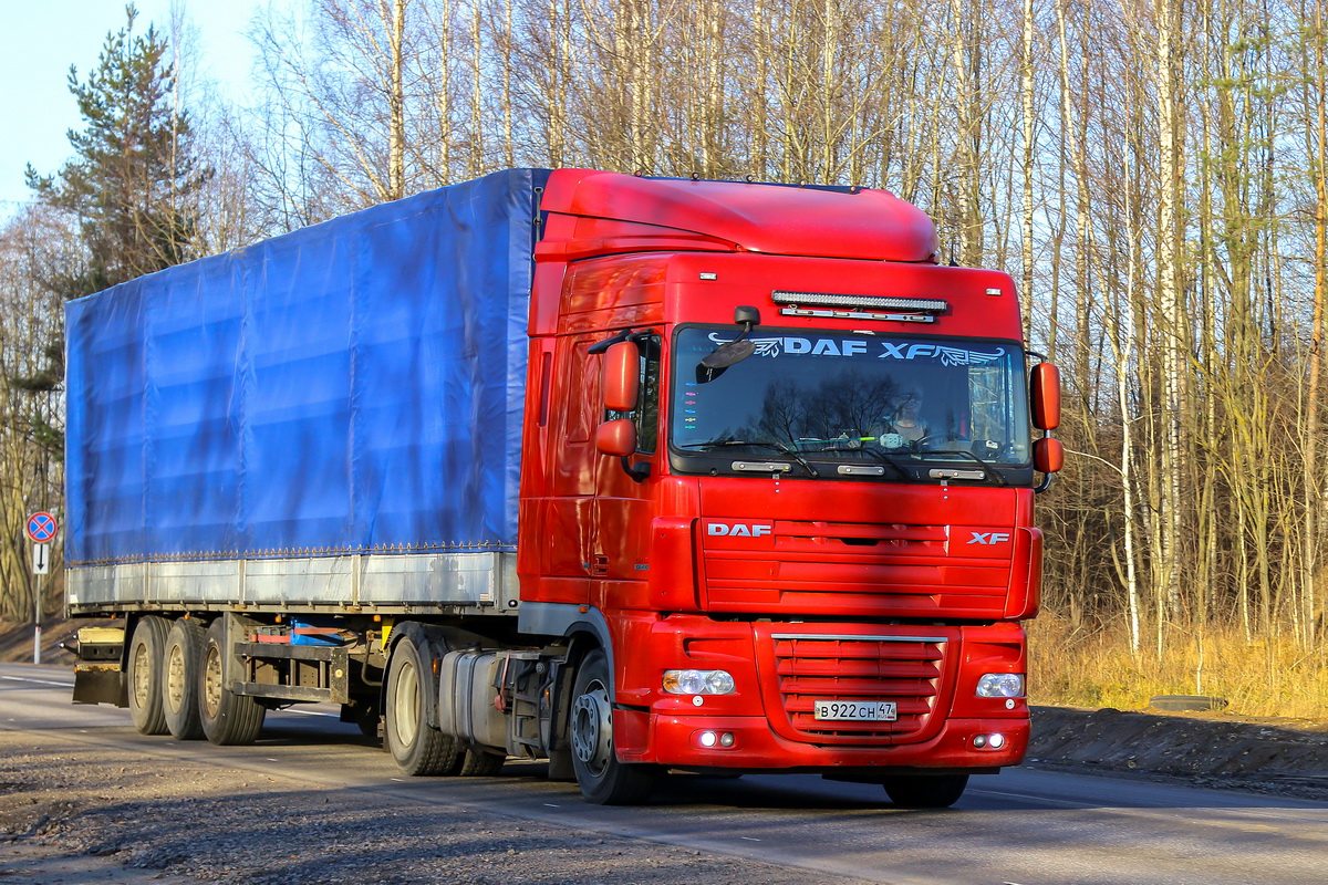 Ленинградская область, № В 922  СН 47 — DAF XF105 FT