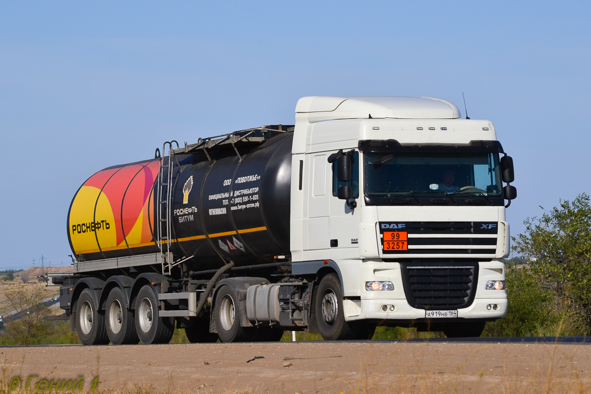 Саратовская область, № А 919 НВ 164 — DAF XF105 FT