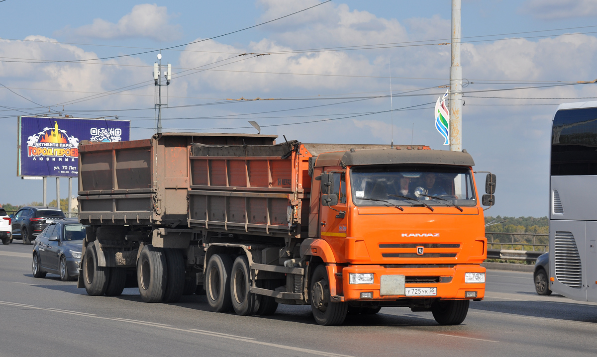 Омская область, № У 725 УК 55 — КамАЗ-65115-50