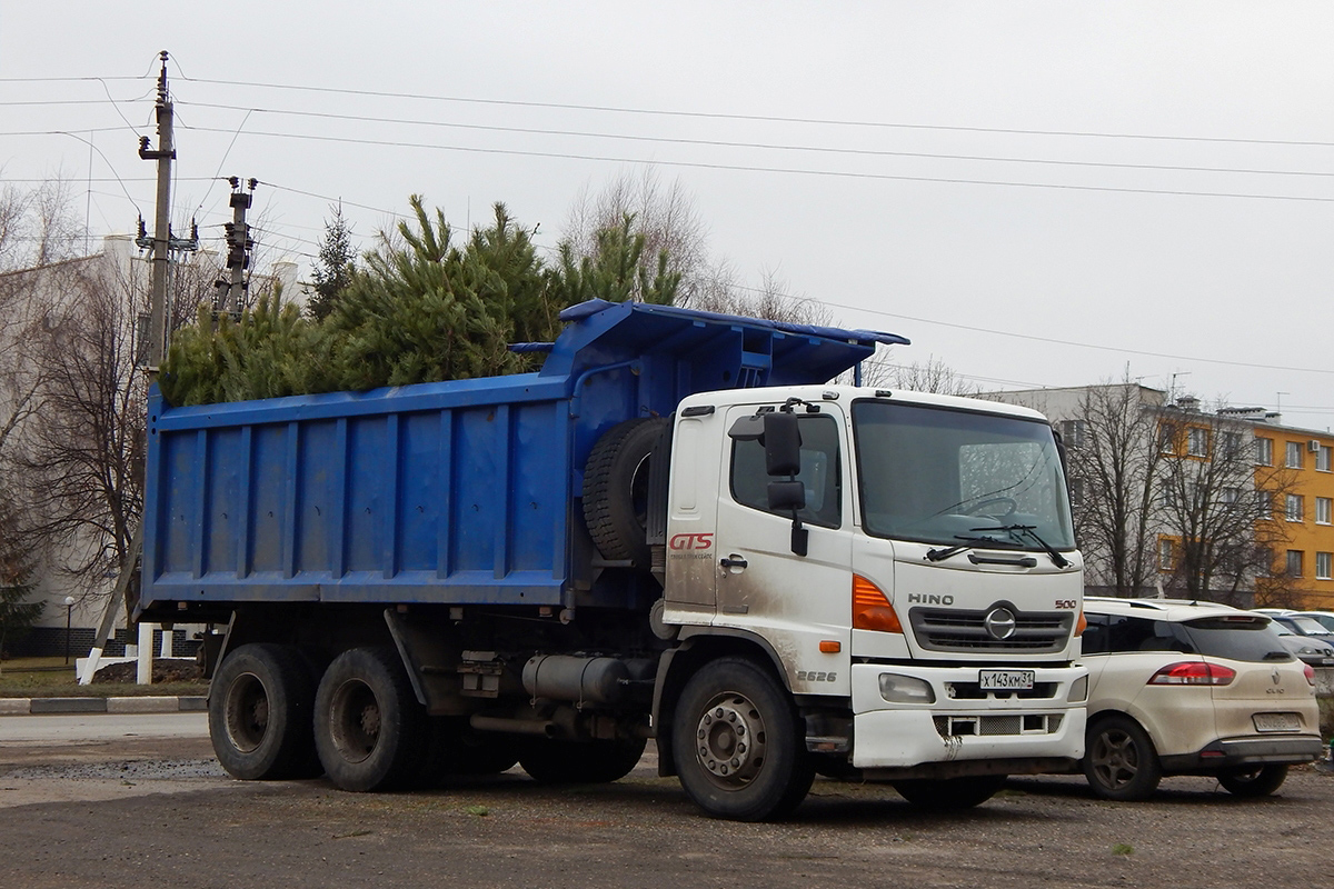 Белгородская область, № Х 143 КМ 31 — Hino 500