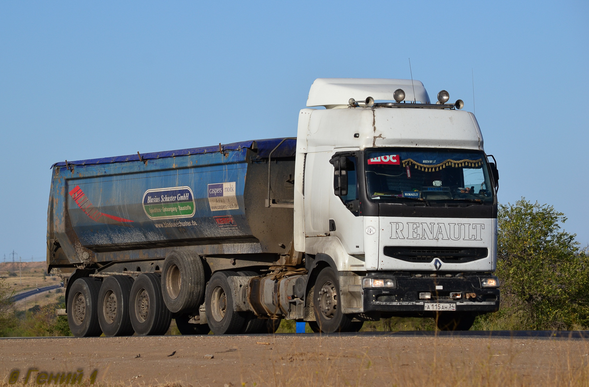 Волгоградская область, № А 115 АН 34 — Renault Premium ('1996)