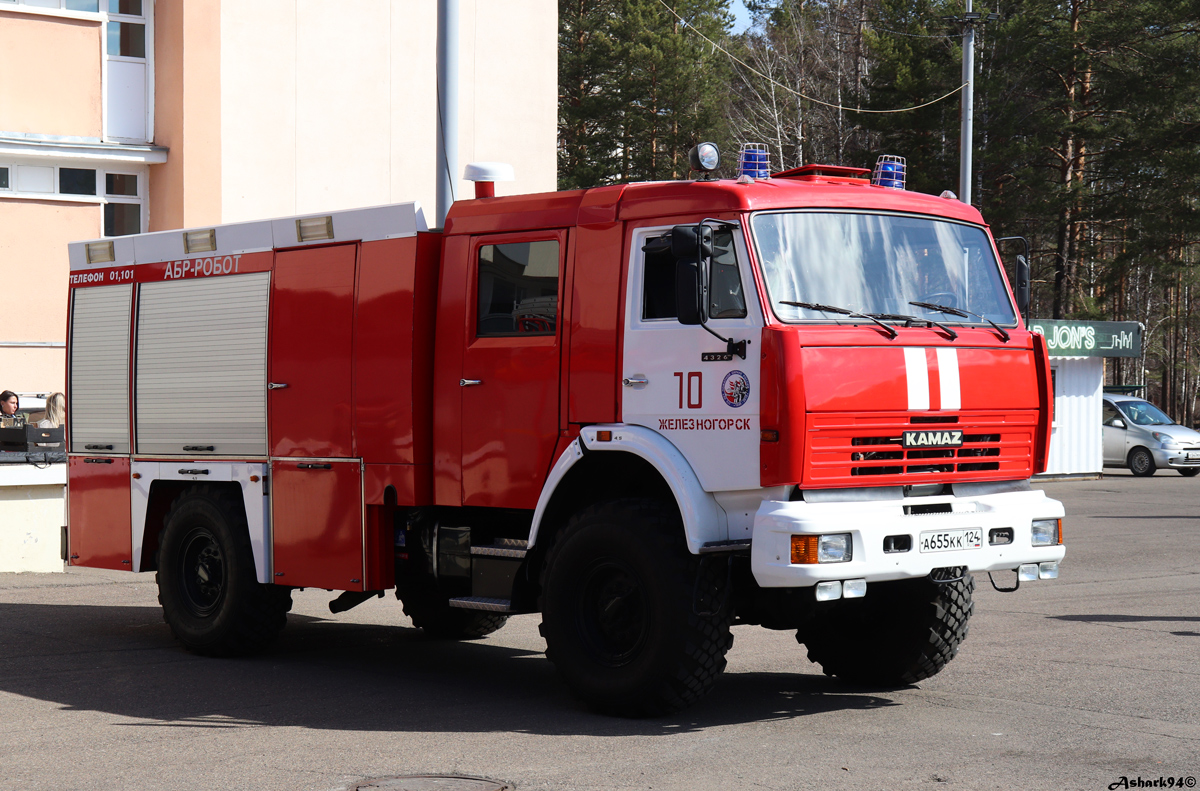 Красноярский край, № А 655 КК 124 — КамАЗ-4326-15 [43260R]; Красноярский край — Выставка пожарной техники в честь 375-летия Пожарной охраны России — 2024