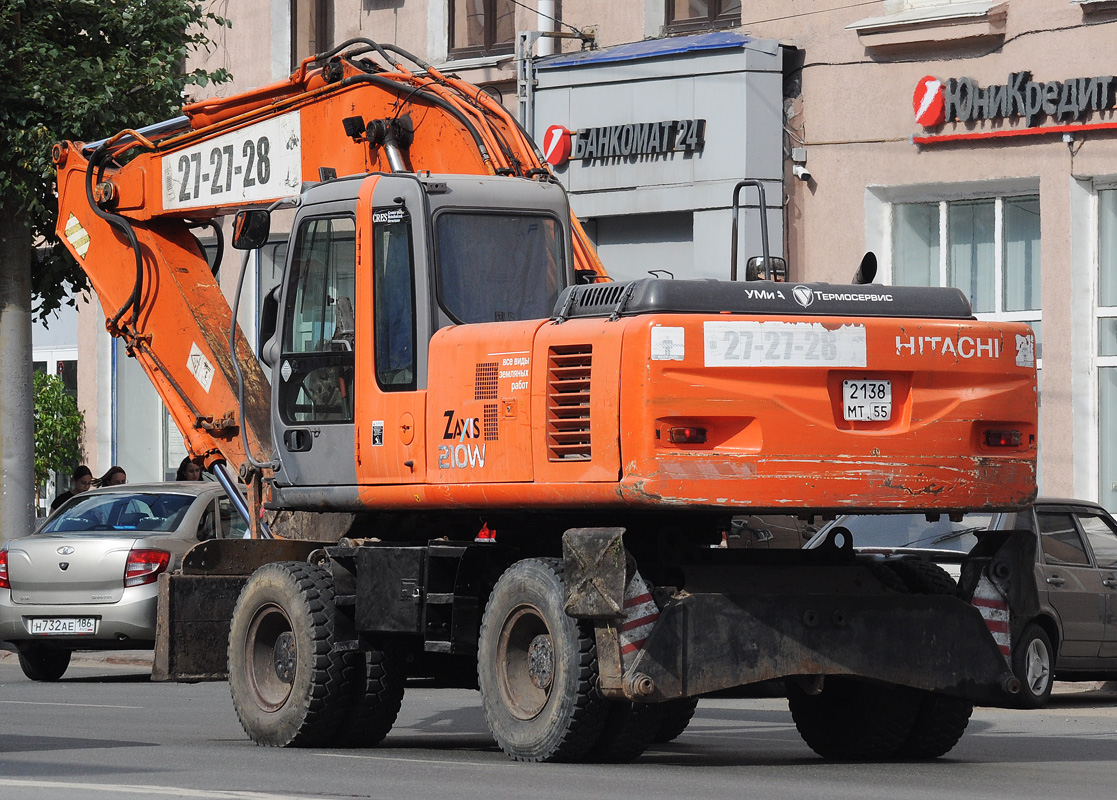 Омская область, № 2138 МТ 55 — Hitachi ZX210W (общая модель)