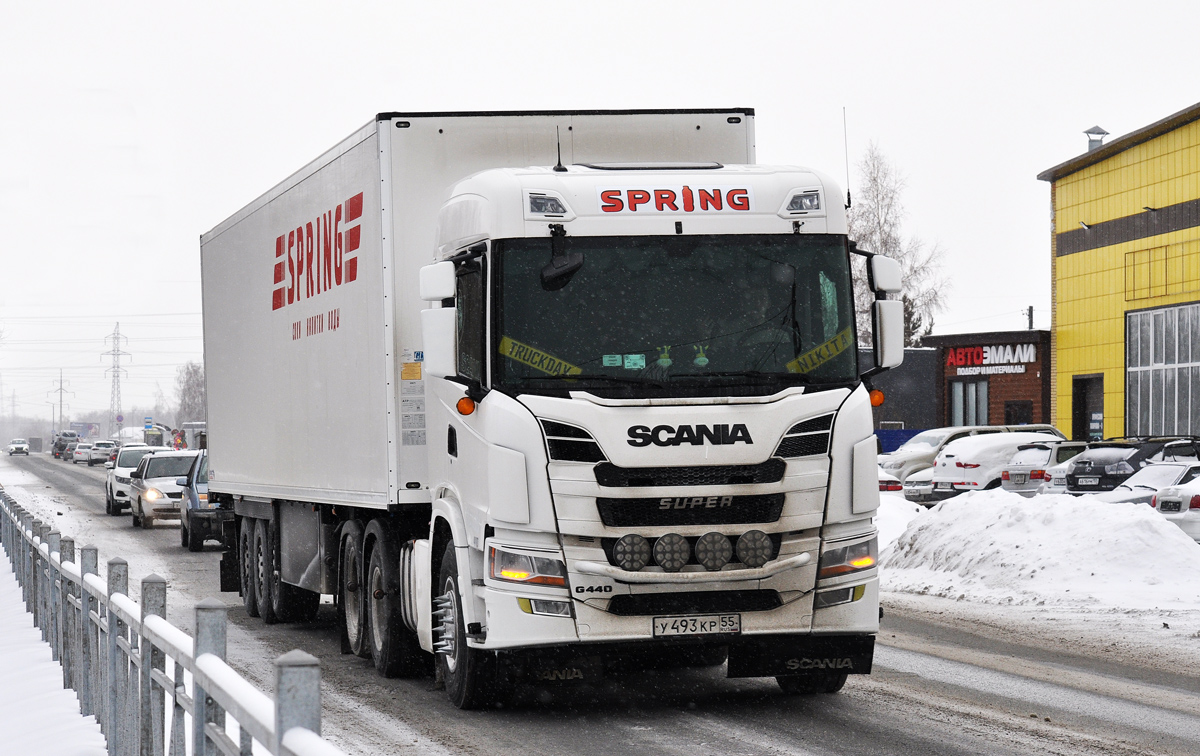 Омская область, № У 493 КР 55 — Scania ('2016) G440