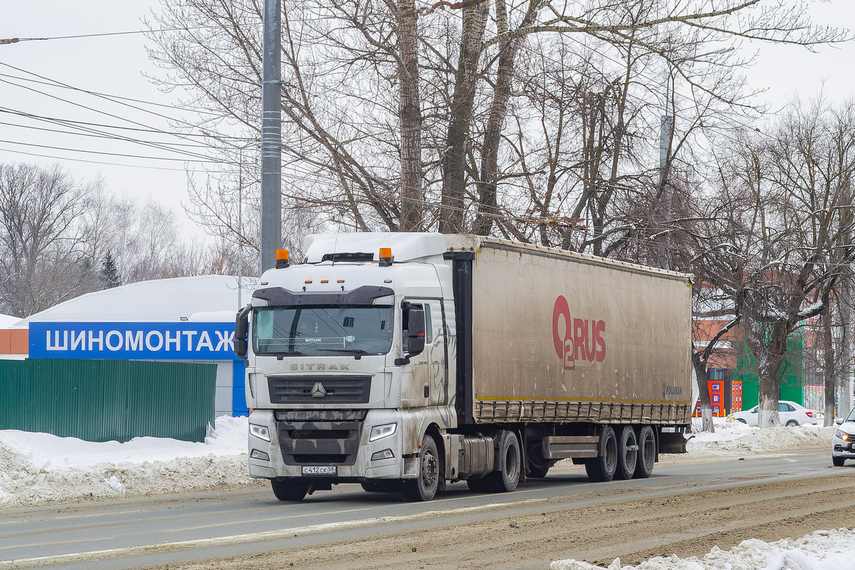 Пензенская область, № С 412 СК 58 — Sitrak C7H ZZ4186