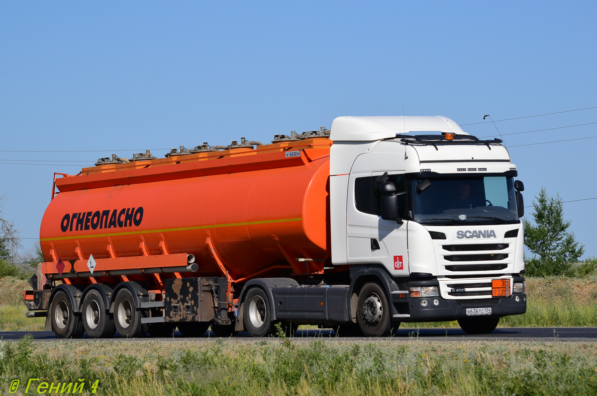 Волгоградская область, № В 636 ТС 134 — Scania ('2013) G400