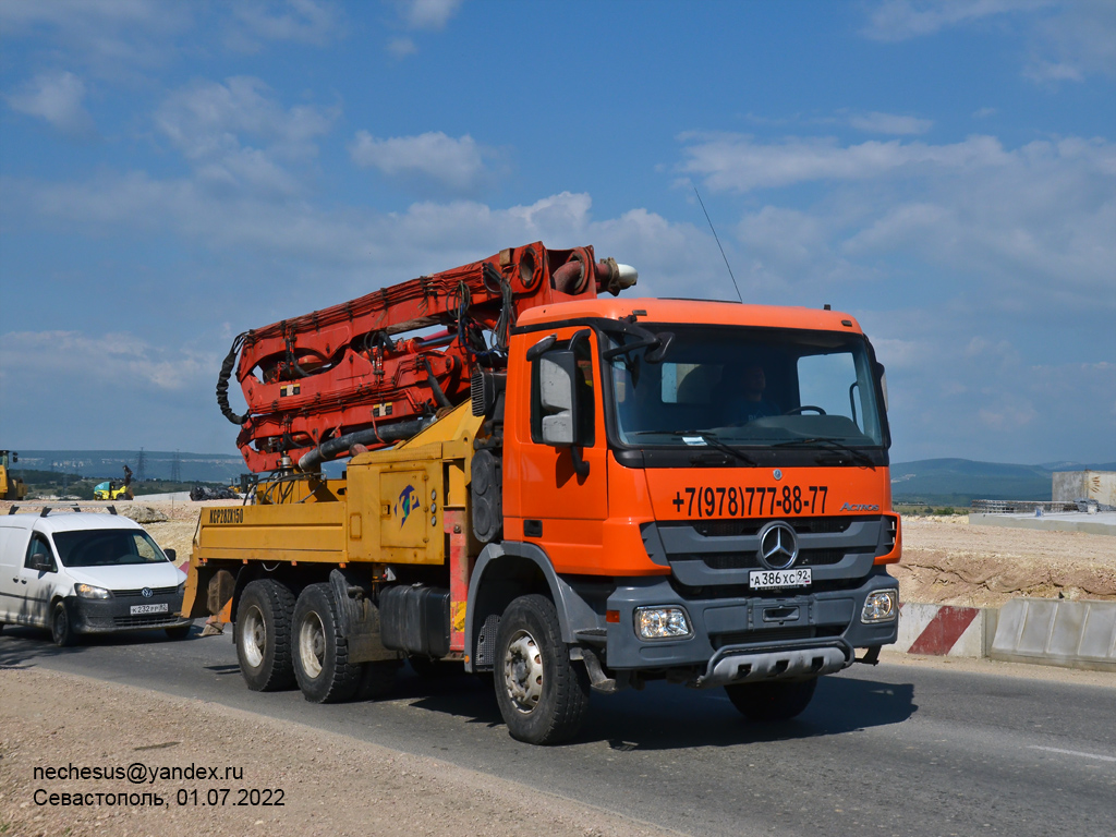 Севастополь, № А 386 ХС 92 — Mercedes-Benz Actros '09 3336 [Z9M]