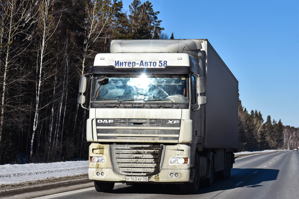 Пензенская область, № Р 163 КР 58 — DAF XF105 FT