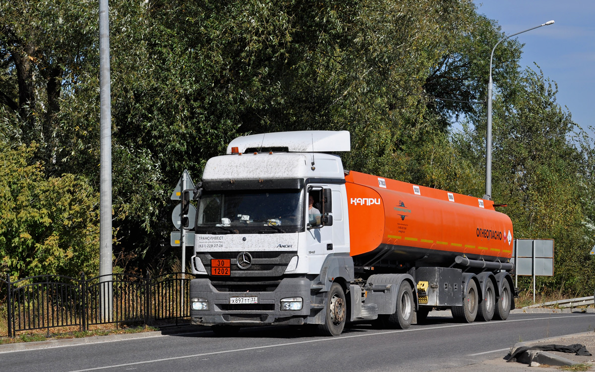 Владимирская область, № Х 897 ТТ 33 — Mercedes-Benz Axor 1840 [Z9M]