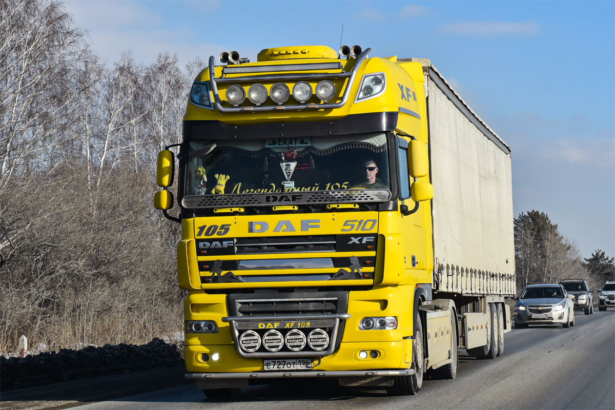 Свердловская область, № Е 727 ОТ 196 — DAF XF105 FT