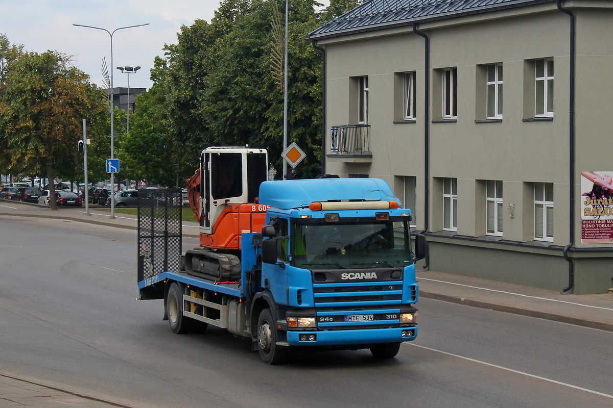 Литва, № MTE 534 — Scania ('1996) P94G; Литва — Спецтехника с нечитаемыми на фото номерами