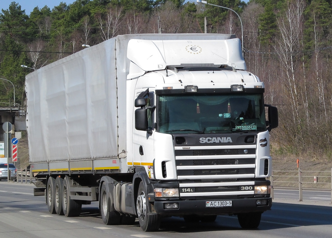 Брестская область, № АС 1303-1 — Scania ('1996) R114L Брестская область, № АС 1303-1 — Scania ('1996) R114L