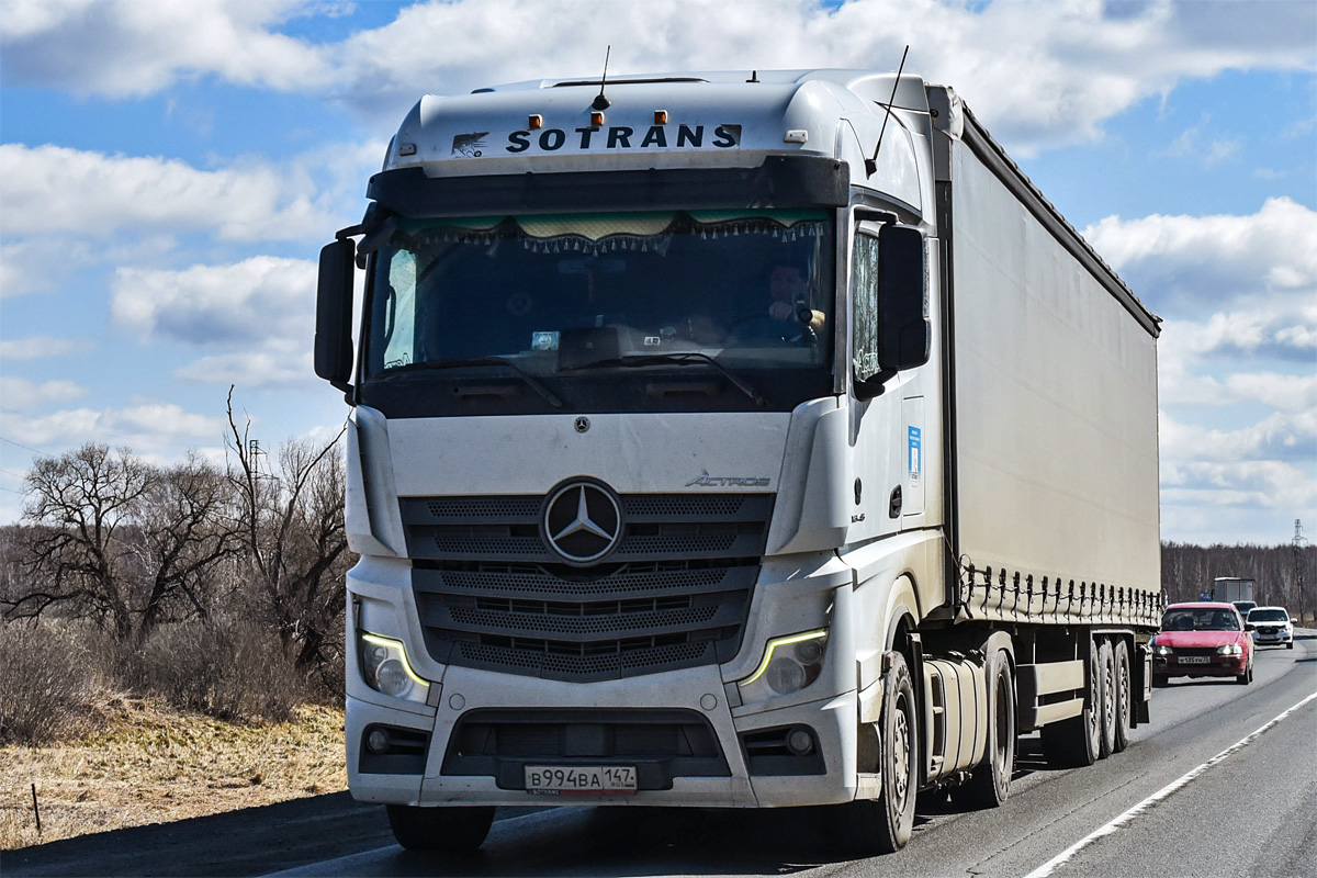 Ленинградская область, № В 994 ВА 147 — Mercedes-Benz Actros '18 1845 [Z9M]