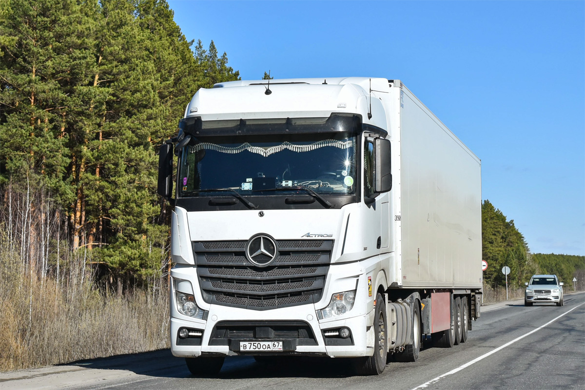Смоленская область, № В 750 ОА 67 — Mercedes-Benz Actros ('2018) 1845 Смоленская область, № В 750 ОА 67 — Mercedes-Benz Actros ('2018) 1845