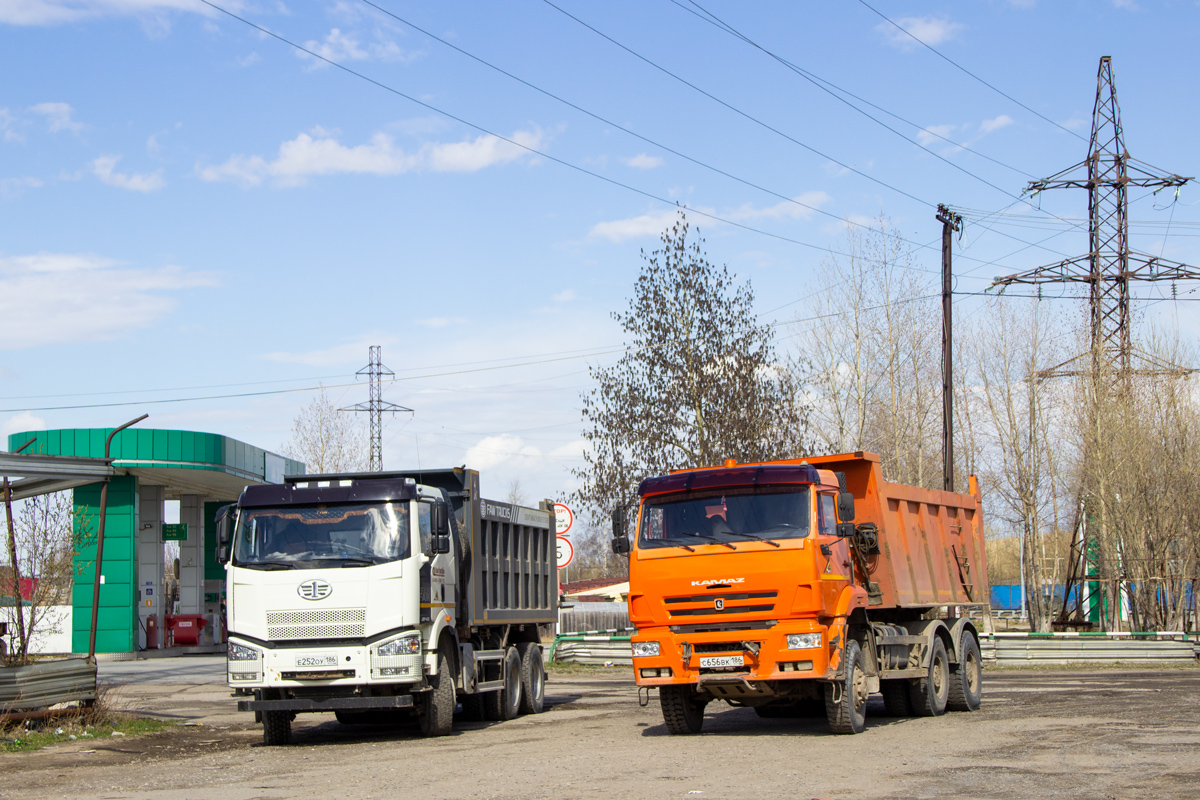 Ханты-Мансийский автоном.округ, № Е 252 ОУ 186 — FAW J6 (общая модель); Ханты-Мансийский автоном.округ, № С 656 ВК 186 — КамАЗ-6522-43 Ханты-Мансийский автоном.округ, № Е 252 ОУ 186 — FAW J6 (общая модель); Ханты-Мансийский автоном.округ, № С 656 ВК 186 — КамАЗ-6522-43