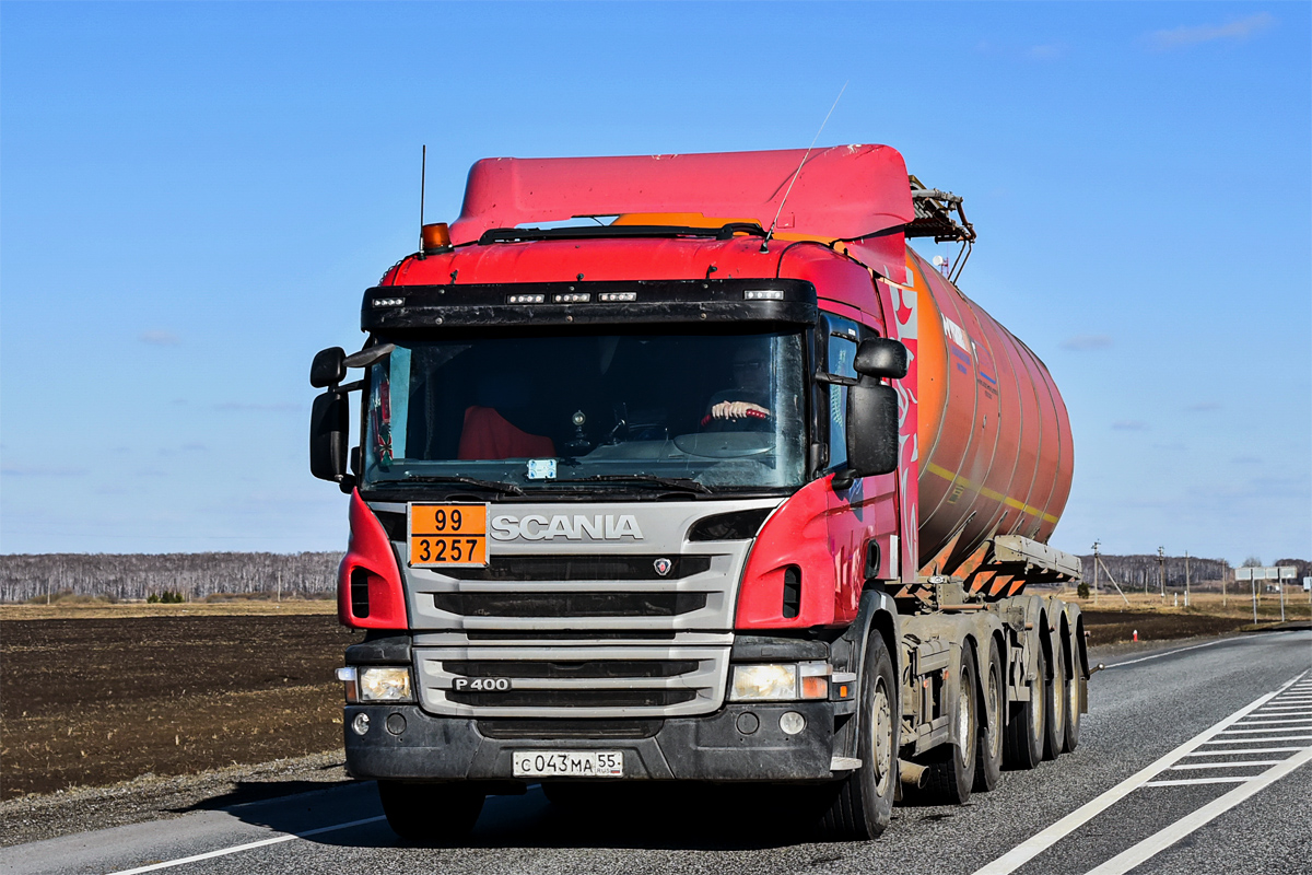 Омская область, № С 043 МА 55 — Scania ('2011) P400 Омская область, № С 043 МА 55 — Scania ('2011) P400