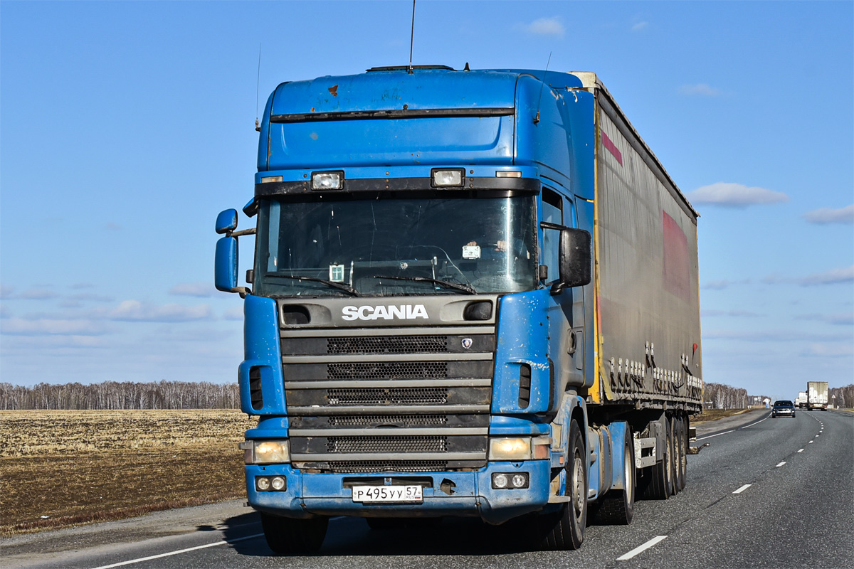 Орловская область, № Р 495 УУ 57 — Scania ('1996) R114L Орловская область, № Р 495 УУ 57 — Scania ('1996) R114L