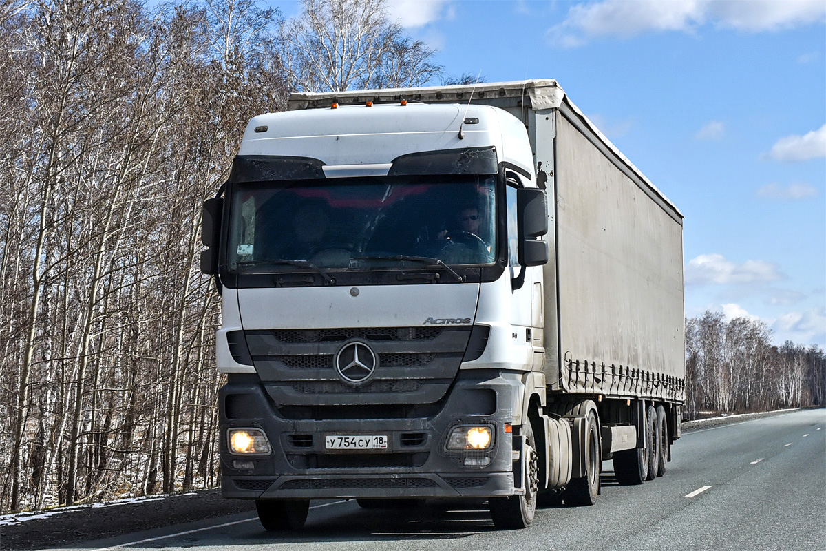 Удмуртия, № У 754 СУ 18 — Mercedes-Benz Actros ('2009) 1841 Удмуртия, № У 754 СУ 18 — Mercedes-Benz Actros ('2009) 1841